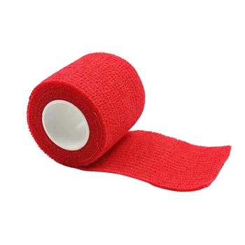 12pcs červená farba obväz roll self-stúpencom integrované pásky silné športové zápästie pásky samolepiace pre tetovanie kryt príslušenstvo