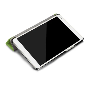 PU Kožené Smart Case pre Huawei MediaPad M3 8.4 palcový tablet Magnetické ultra slim cover s Wake/Sleep + chránič film + dotykové pero