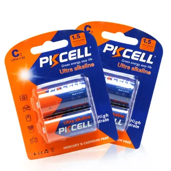 PKCELL 4Pcs Alkalické Batérie LR14 C Veľkosť 1,5 V U11 MN1400 Jednorazové Batérie na Jedno Použitie Batérie