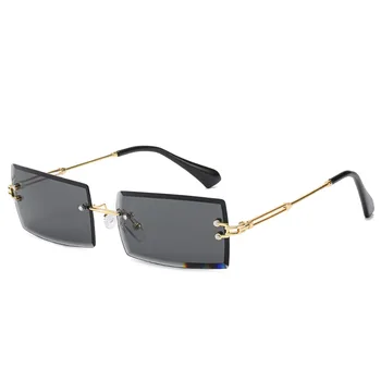 Móda Frameless Námestie Muž Žena Univerzálne slnečné Okuliare Nový Produkt Designerhigh Kvality Rezané hrany UV400 Sunglasse