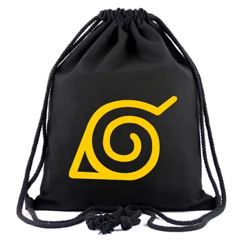 Anime Naruto Plátno Šnúrkou taška Uchiha Sharingan Batoh Ženy Kozmetické Stringbag Chlapci Dievčatá Bežné Plážová Taška Topánky Puzdro