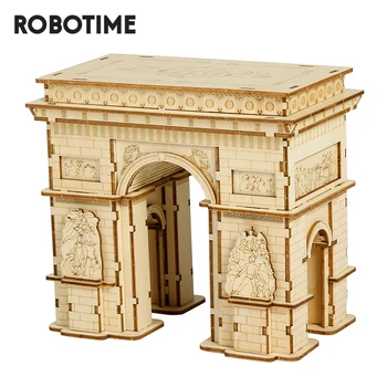 Robotime 3D Drevené Puzzle Arc de Triomphe Model Montáž Malé Položky Úložný Box Puzzle, Hračky pre Deti, Deti Darček TG502 rolife