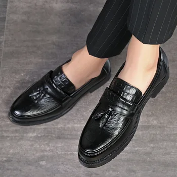 Muži Šaty topánky formálne topánky pánske Ručné business svadobné topánky Kožené Mužov Oxfords topánky zapatos de hombre 2020