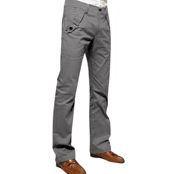 2019 Módne pánske business nohavice bežné rovno tesný slim straight vrecko na zips nohavice 7.11
