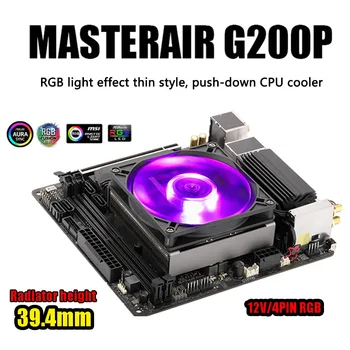 Cooler Master G200P U-tvarovaných heatpipe Mini case HTPC chladič 92mm RGB 4pin PWM tichý CPU Chladiaci ventilátor Pre Intel 115x AMD AM3 AM4