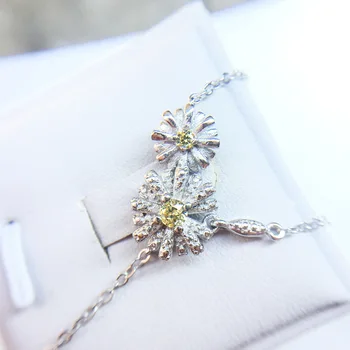 Kórea Módne 2020 Nové Zirkón Malé Daisy Meniteľných Dizajn Náhrdelník Náhrdelník Lady Hypoalergénne Šperky Vianočný Darček