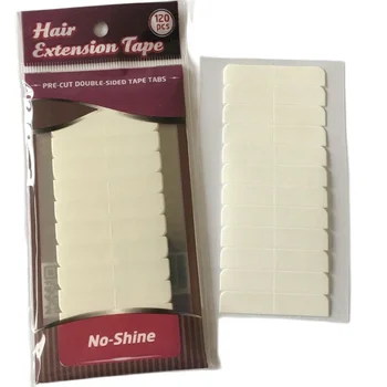 120 karty/balíkov, 10 listov 0,8 cm*4cm Č lesk biela lepiaca páska vodotesná páska na pásku predlžovanie vlasov