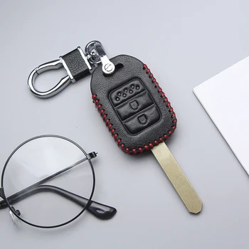 Originálne Kožené Kľúča Vozidla puzdro Pre HONDA Civic Spirior Dohodou Mesta CRV Jazz HRV Anti-nosiť Ochranné Tlačidlo Shell Auto Styling