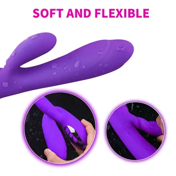 Omysky 10 Rýchlosť Dildo Rabbit Vibrátor pre Ženy, Duálne Vibrácie G Mieste stimulátor Klitorisu Silikónové Nepremokavé Sexuálne Hračky Pre Ženy