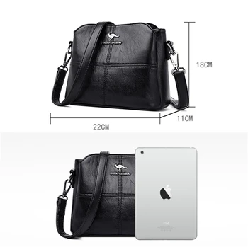 3 vrecká Vedro vrece PU kožené malá taška cez rameno pre ženy 2020 nové luxusné žena crossbody taška dizajnér kvalitné kabelky