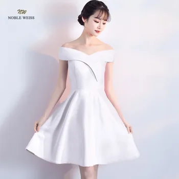 Prom šaty, 2019 a-line krátke slonoviny prom šaty, sexy tvaru mini party/prom šaty