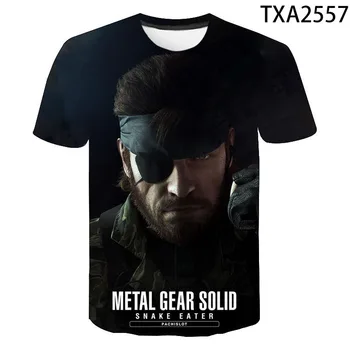 Hra MGS Metal Gear Solid 3D Vytlačené T Shirt Muži, Ženy, Deti T-shirt 2020 Nové Letné Krátky Rukáv Topy Chlapec Dievča Deti Tee
