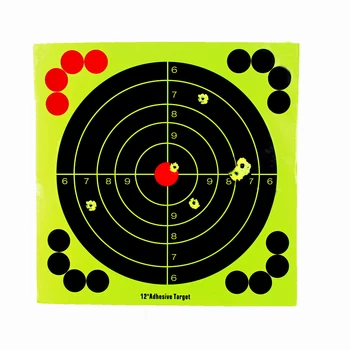 20Pcs 12 Palcový Lov Školenie cieľom Papier Fluorescenčné Nálepky Streľbe Zbraň Paintball Vzduchové Pištole na strelnici Vysokej Kvality
