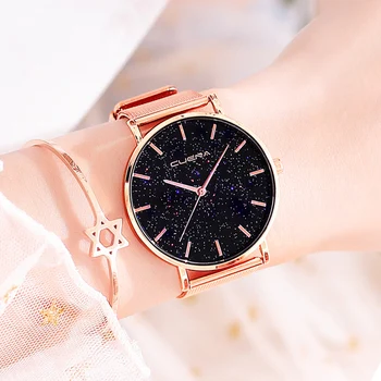 2019 Ženy Hodinky Star Sky Luxusné Módne Nehrdzavejúcej Ocele Kovové Dámy Magnet Hodinky dámske Náramkové hodinky Quartz reloj mujer