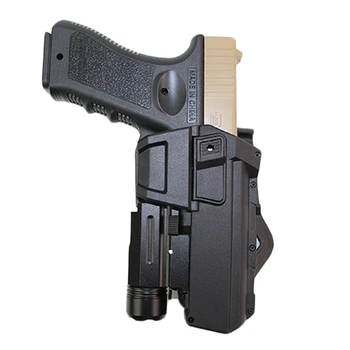Nové Rýchlejšie Hnuteľného Pištole Gun Puzdro pre Glock 17 19 18 Vybaviť Micro Dot Sight alebo Baterka Pás, Puzdrá na Lov Výstrojom