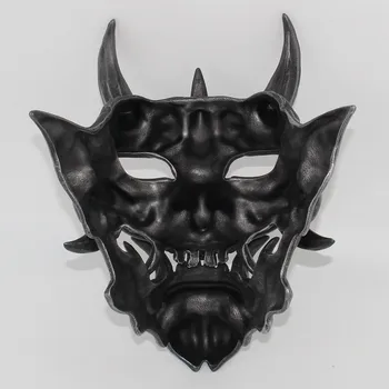 Halloween Japonský Pradžňa Maska Festival Kostým Maškaráda Cosplay Foto Prop Stene Visí Maska Pol Maska Strany Dodávky