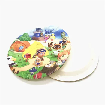 Animal Crossing Nové Obzory Hra Dekorácie Jednorázový Riad Happy Birthday Vlajka Pohár Doska Obrus Strana Dodávky
