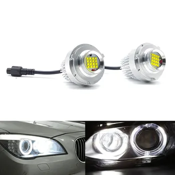 2 KS Angel Eyes s LED Pozičné Svetlá 160W Canbus Žiadne Chybové pre BMW 5-Series E60 E61 LCI LED Halo Krúžok Auto Svetlometu Žiarovky Xenon Biela