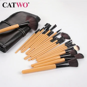 CATWO Profesionálne 24Pcs/Set make-up Štetec Nadácie Očné Tiene, Rúže Prášok Make-Up Štetce Tool Bag Pincel Maquiagem Auta
