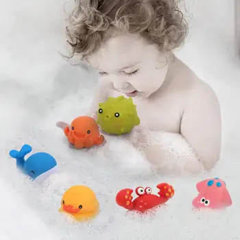 Baby Kúpanie Hračky Pre Batoľa 6 12 Mesiacov Mäkké Gumené Kačičky Vaňa Hračky Pre Dievčatá, Deti Hračky Vaňa Bublina Gule Montessori Kúpeľňa