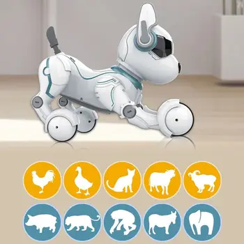 Diaľkové Ovládanie Robota Pes Hračka pre Deti Raného Vzdelávania Hračka Inteligentné Programovanie Smart Kúsok Šteňa Robot
