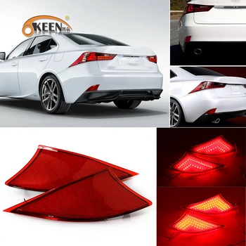 2KS LED Zadný Nárazník Reflektorom Svetla pre Lexus IS250 IS300 IS350 2016 Červené Auto Jednotka Brzdy Hmla Výbava koncových svetiel