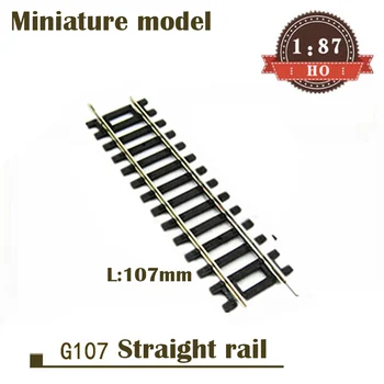 Miniatúrny model 1/87 G107 priame železničné 107mm priame železničné Model materiálov z vlaku piesku tabuľka 55204 ho pomeru