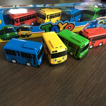 4pcs/set Min Vyčítať Malý Autobus Plastové Vytiahnuť Späť Auta Modrá Vyčítať Červená Gani Lani Zelená Rogi Autobus, Auto, Model pre deti Deti Darček