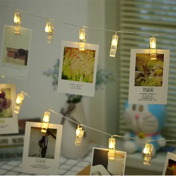 1,5 m 10 LED Foto Klip Lampa String Svetlá Baby Sprcha Dekorácie na Svadby, Narodeniny, Party Romantický Album, Klip Svetlá