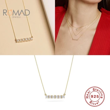 ROMAD Módne 925 Sterling Silver Pearl Náhrdelník Pre Ženy 2020 Nové Jednoduché Očarujúce Náhrdelník Šperky Bijoux Femme