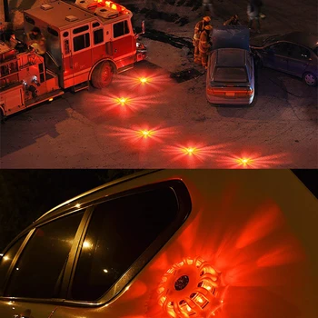 Hot Predaj Magnetické LED Pohotovostné Policajné Auto Cestnej Svetlice Výstražné Svetlo Cestnej Modrý Oranžový Maják Lampa Auto Príslušenstvo