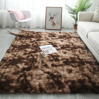 Nordic iny pestré tie-dye gradient koberec obývacej izbe, konferenčný stolík mat čisté červené dlhé vlasy spálni koberec deti plazenie koberec