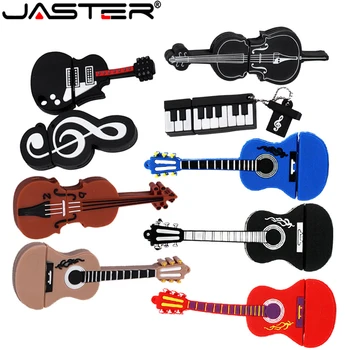 JASTER Cartoon 64 Gb Leuke Muziekinstrument Gitaar Viool Poznámka Usb Flash Disk 4 Gb 8 Gb 16 Gb 32 Gb Pero jednotky Usb 2.0 Usb kľúč