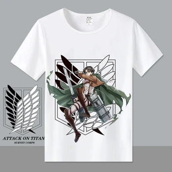 Nové Anime Útok na Titan Levi/Eren/Mikasa Bavlna T-košele pre Ženy/Muži T Shirt O Krk Krátkym Rukávom Letné Oblečenie Top Tees