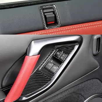 Pre Nissan GTR R35 2008-2016 Uhlíka Oboch Bočných Dverí Ovládací Panel Nálepky Okno Zdvihákov Prepnúť Tlačidlá Kryt Výbava Auto Príslušenstvo