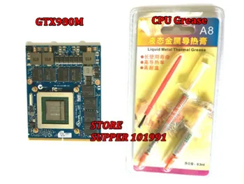 Zbrusu Nový nVidia GeForce GTX 980M Grafická Karta GTX980M 8 GB DDR5 MXM SLI N16E-GX-A1 s CPU Mazivo pre notebook zadarmo cez DHL EMS