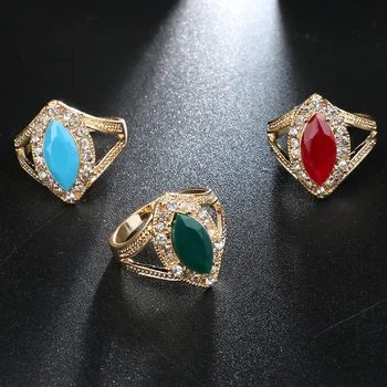 Zirkón Prstene pre Ženy 2019 Klasické Zlaté Šperky, Svadobné Zásnubný Prsteň Drahokamu Jemné Šperky Darček