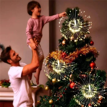 Vianočné Medi Ohňostroj Svetla Garland Veselé Vianočné Dekorácie pre Domov Vianočné Ozdoby 2020 Vianočné Darčeky na Nový Rok 2021