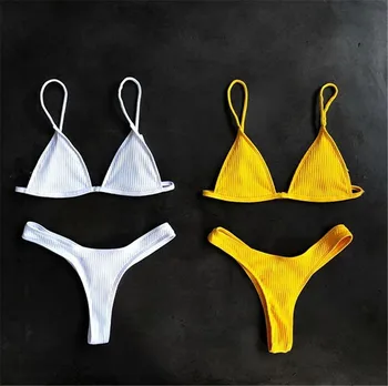YICN Brazílske Dievčatá Plávanie Kostýmy Bikini Set 2018 Malý Pohár+ Vysoký Rez Štýl Pláži Biquini Pevné Micro Plávať Obleky Remeň Bikiny