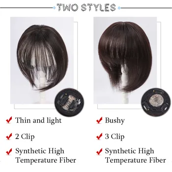 AILIADE 3D Neviditeľné Top vlasy Klip Na Rany Príčesky pre Ženy Rany Clip In predlžovanie Vlasov Syntetické Vysokej Teplote Vlákno