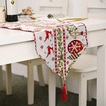 35x180cm Vianočný Stôl Runner Luxusné Obrus Vianočný Vlajka Home Party Stôl Dekorácie Konferenčný Stolík Dekor