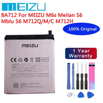 Meizu Originálne 3000mAh BA712 Batérie Pre MEIZU M6s Meilan S6 Mblu S6 M712Q/M/C M712H Mobilného Telefónu, Batérie+Bezplatné nástroje