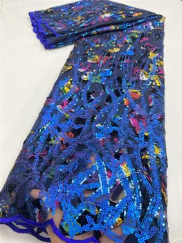 NIAI Embrodiery francúzsky 3D Nášivka Čipky Afriky Tylu Textílie 2020 Vysokej Kvality Nigérijský Šnúrky Tkaniny 5 metrov Na Šaty X3523B-1