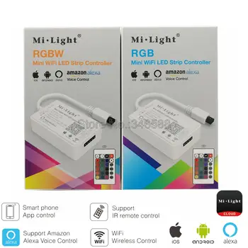 Milight YL1S / YL2S Mini WiFi LED Smart Light Controller DC12-24V IR Diaľkové 4G Skupiny Alexa Ovládanie Pre RGB/RGBW LED Pásy Pásky