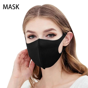 20pcs Black Úst Maska Opakovane Umývateľný Cyklistické Tvár Masku Proti Prachu elastické Strmeň Tvár Dýchacie Masky Pre Dospelých Mascarillas