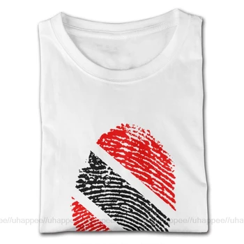 Cool Tričko Vzory Trinidad Vlajka Odtlačkov prstov Košele pre Mužov 3XXL Krátke Rukávy Čistej Bavlny Kolo Krku Tee Košele