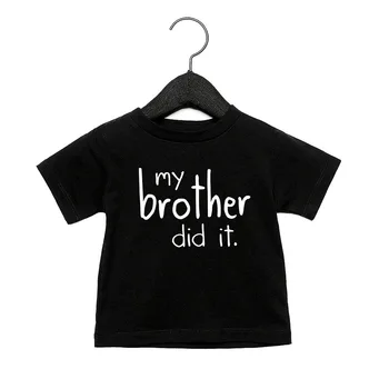 Súrodenec Zodpovedajúce Oblečenie Môj Brat, Sestra Si To Nastaviť Black Batoľa T-Shirt Detské Oblečenie, Detská Jeden Kus Gift Drop Shipping