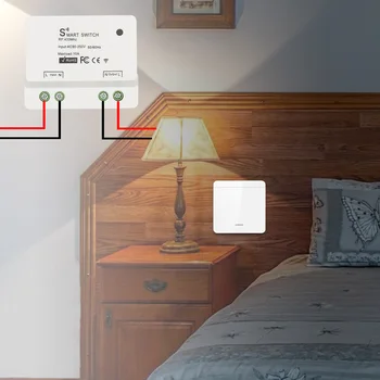 433MHz Bezdrôtový Smart Light Switch AC 90-250V 10A Prijímač Univerzálne Diaľkové Ovládanie Wall Prepínač Pre Celling Lampa Chodby, Izby