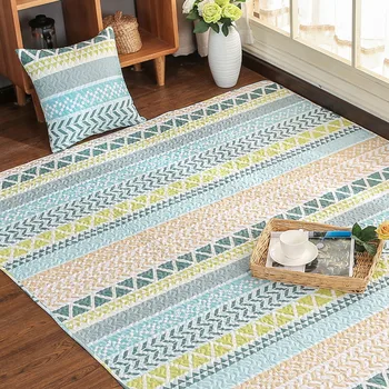 Nordic bavlna koberec Plný obchod domáce moderná obývacia izba posteli protišmykové rohože české koberec pruhy veľké veľkosti Tatami koberec