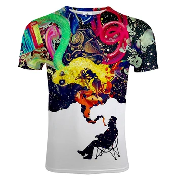 2020 Trendy Zábavnej 3D Vytlačené T-shirt Trippy Muži/Ženy Bežné Streetwear Krátke Rukáv Tričko Fashion Hip Hop O-Krku Tees Unsiex